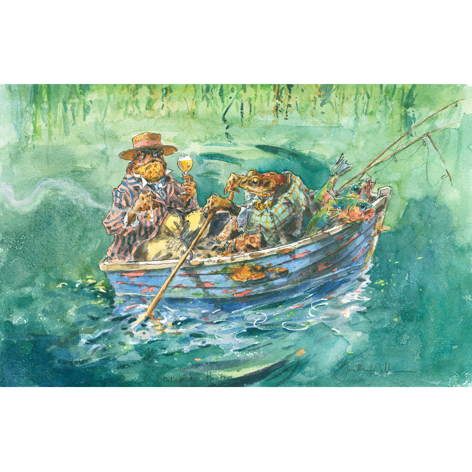 Stickleback Hunters by Jonathan Walker - Signed Limited Edition Print