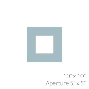 10"x 10" with 5"x 5" Aperture Mount Back and Cello Bag