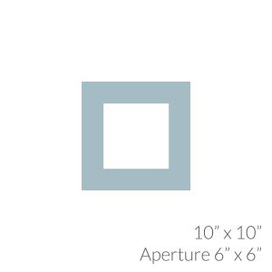 10"x 10" with 6"x 6" Aperture Mount Back and Cello Bag