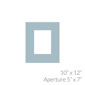 10"x12" with 5"x7" Aperture Mount Back and Cello Bag