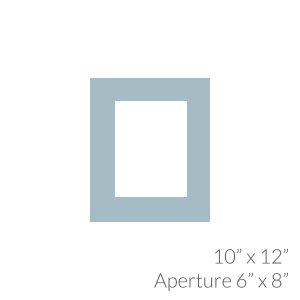 10"x12" with 6"x8" Aperture Mount Back and Cello Bag