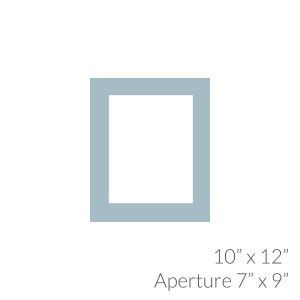 10"x12" with 7"x9" Aperture Mount Back and Cello Bag