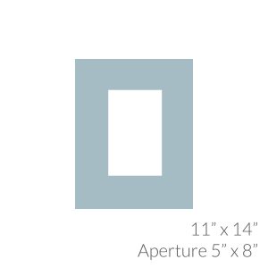 11"x14" with 5"x8" Aperture Mount Back and Cello Bag