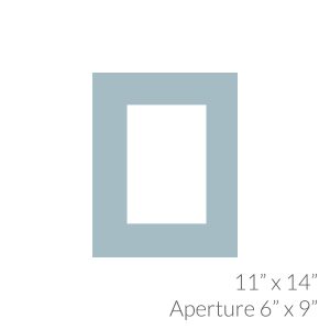 11"x14" with 6"x9" Aperture Mount Back and Cello Bag