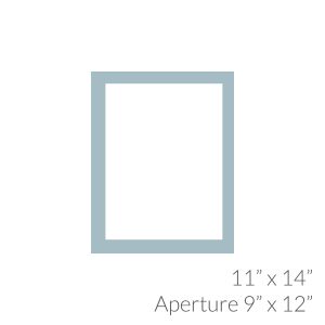 11"x14" with 9"x12" Aperture Mount Back and Cello Bag