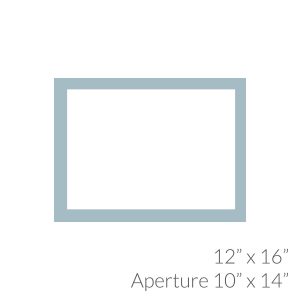 12"x16" with 10"x14" Aperture Mount Back and Cello Bag