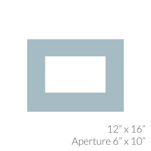 12"x16" with 6"x10" Aperture Mount Back and Cello Bag