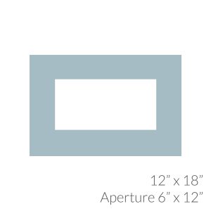 12"x18" with 6"x12" Aperture Mount Back and Cello Bag