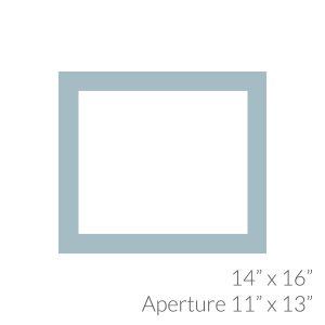 14"x16" with 11"x13" Aperture Mount Back and Cello Bag