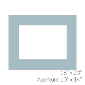 16"x 20" with 10"x14" Aperture Mount Back and Cello Bag