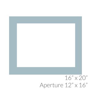 16"x 20" with 12"x16" Aperture Mount Back and Cello Bag