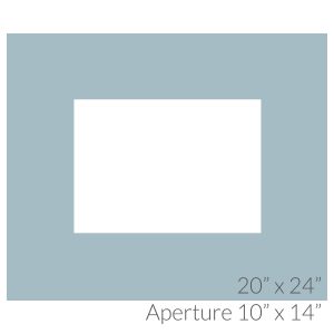 20"x 24" with 10"x14" Aperture Mount Back and Cello Bag