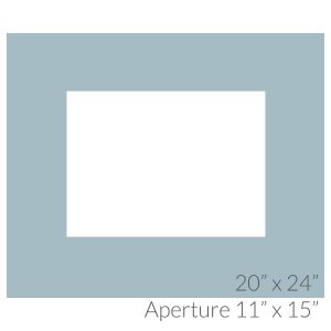 20"x 24" with 11"x15" Aperture Mount Back and Cello Bag