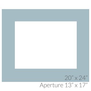 20"x 24" with 13"x17" Aperture Mount Back and Cello Bag