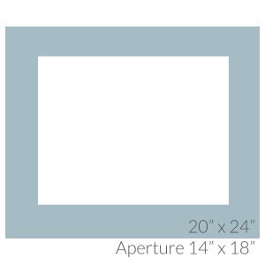 20"x 24" with 14"x18" Aperture Mount Back and Cello Bag