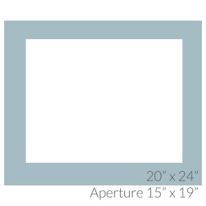 20"x 24" with 15"x19" Aperture Mount Back and Cello Bag