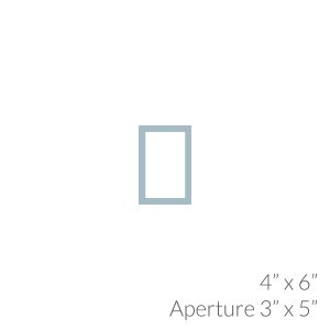 4"x6" with 3"x5" Aperture Mount Back and Cello Bag