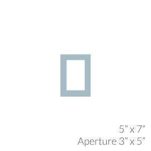 5"x7" with 3"x5" Aperture Mount Back and Cello Bag