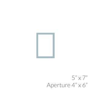 5"x7" with 4"x6" Aperture Mount Back and Cello Bag