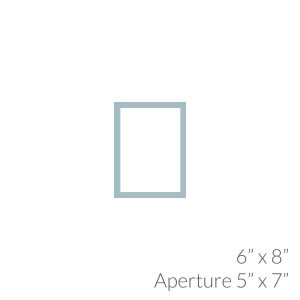 6"x8" with 5"x7" Aperture Mount Back and Cello Bag