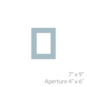 7"x9" with 4"x6" Aperture Mount Back and Cello Bag