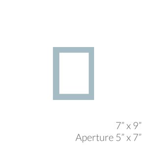 7"x9" with 5"x7" Aperture Mount Back and Cello Bag