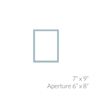 7"x9" with 6"x8" Aperture Mount Back and Cello Bag