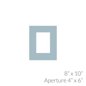 8"x10" with 4"x6" Aperture Mount Back and Cello Bag