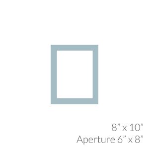 8"x10" with 6"x8" Aperture Mount Back and Cello Bag