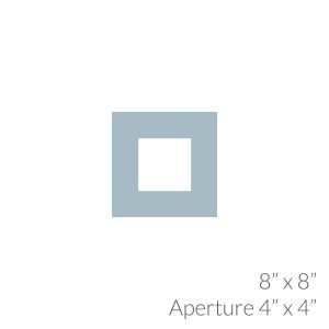 8"x 8" with 3"x3" Aperture Mount Back and Cello Bag