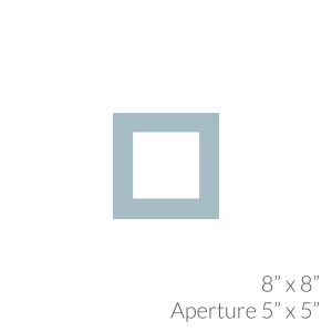 8"x 8" with 5"x 5" Aperture Mount Back and Cello Bag