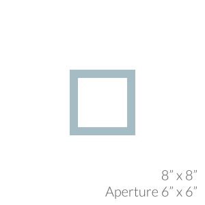 8"x 8" with 6"x 6" Aperture Mount Back and Cello Bag