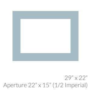 29" x 22" with 22"x 15" (Half Imperial) Aperture Mount and Back