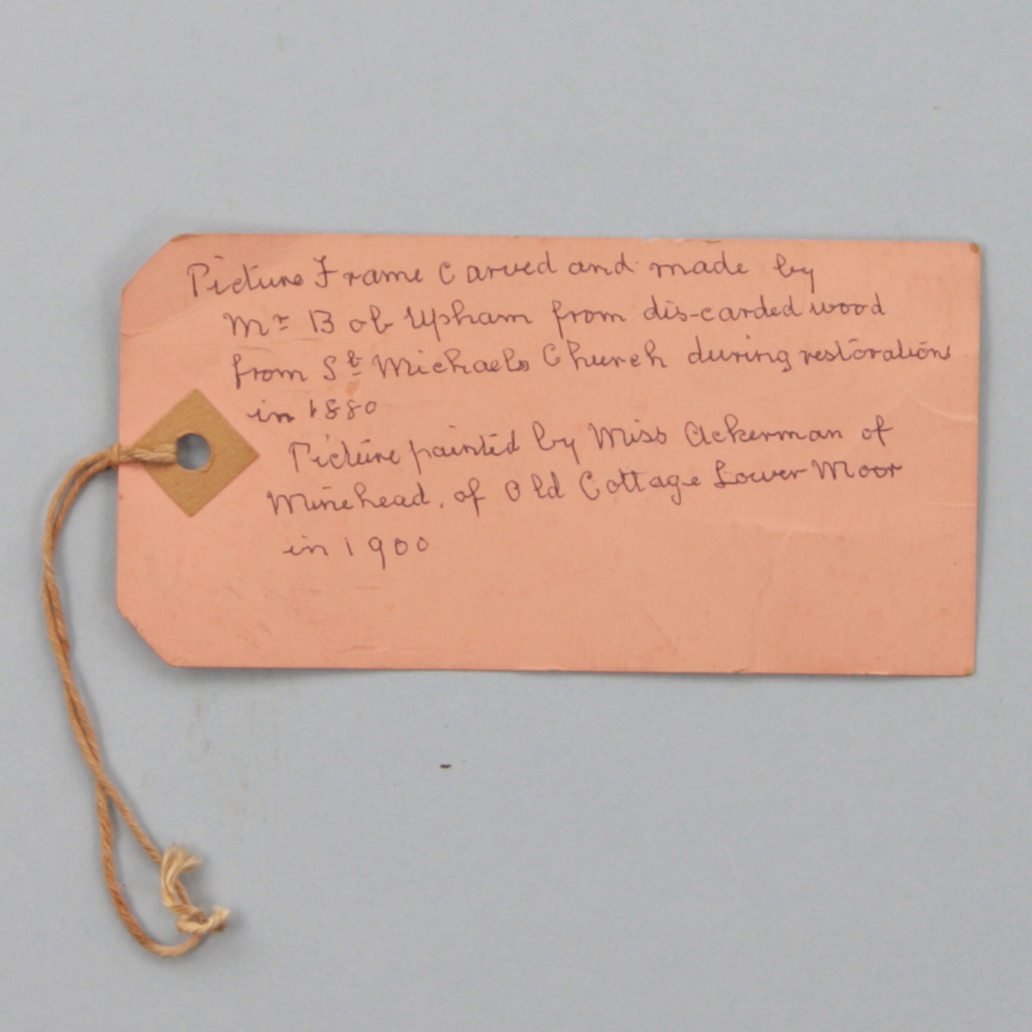 Antique Mahogany Frame - Hand-carved from a Church Pew - To Fit 245mm x 305mm - Image 2